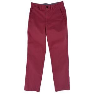 Brooks Brothers Clark Advantage Chino Pant 30x29 Salmon/Red Straight Fit Stretch